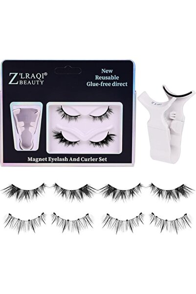 Arabest 2Pair Magnetic Eyelash Set with Magnetic Eyelash Curler,Eyelashes Reusable Magnetic Eyelashes