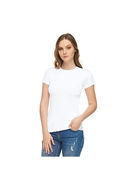 Tutku Elit White Short Sleeve Basic Women's Body