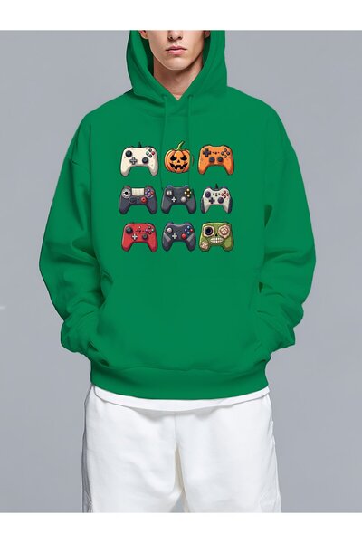 MIXSNOW سويت شيرت بغطاء رأس مطبوع قصة فضفاضة - نمط كاجوال عصري - هودي مريح بر...