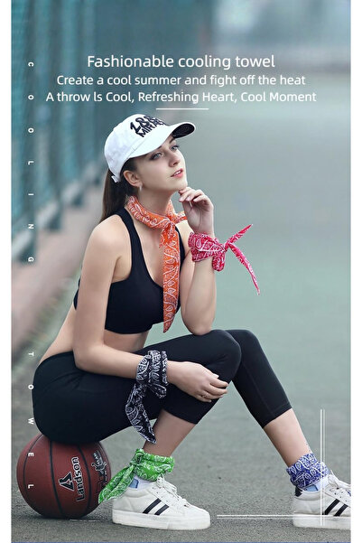 FridayIn لفافة تبريد تبخيرية للرقبة، تحافظ على البرودة في الصيف، تدوم طويلاً،...