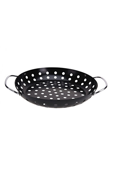 BBQ Bol pentru grătar de legume, metalic, 24x4 cm, negru