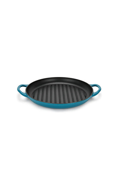 Fissman grill pan, enameled cast iron, 30x4 cm, blue