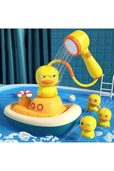 Arabest Baby Bath Toys Set, Duck Electric Shower Head with 3 Water Spray Duck, Sprinkler Shower Toy