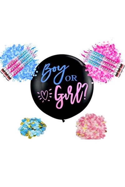OEM Gender Reveal Set Jumbo Balloon 100 cm + 4 Cannons of your choice