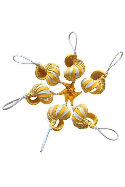 OEM Pachet promo: 2 seturi de 6 globuri de Crăciun spirala handmade, 14 cm (g...