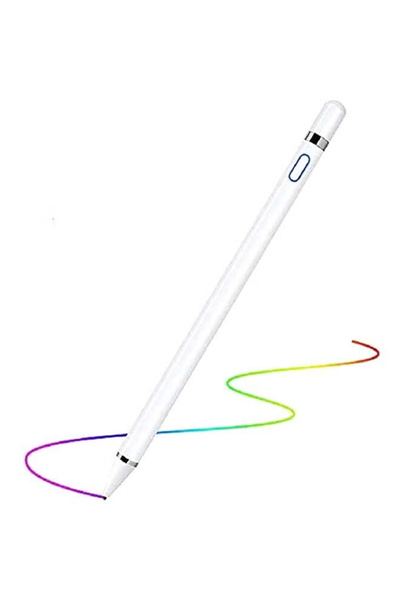 URBBKING قلم رقمي نشط متوافق مع جميع أجهزة آيفون وآيباد وأجهزة أندرويد اللوحية والهواتف، قلم أبيض