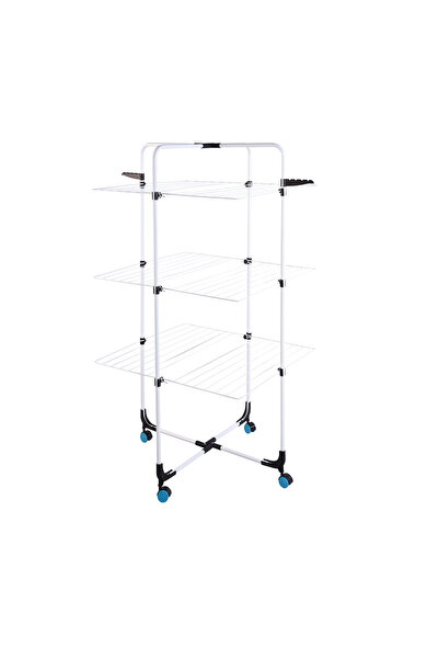 Excellent Houseware uscător de rufe vertical, metal, 69x69x132,5 cm, alb