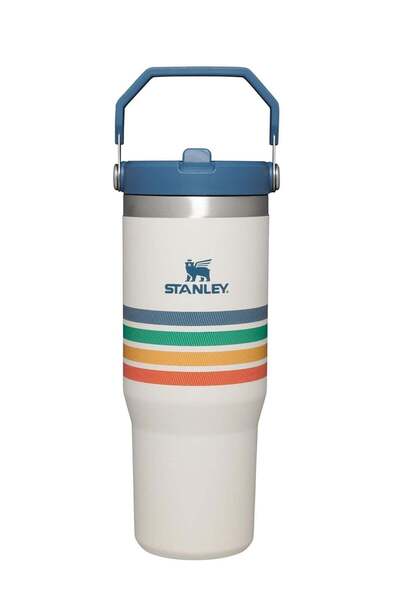 Generic STANLEY IceFlow Stainless Steel Tumbler with Straw, 30 oz - Cream