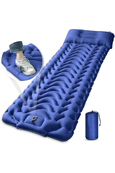 Arabest Camping Sleeping Pad, Extra Thickness 3.9 Inch Inflatable Sleeping Mat (blue)