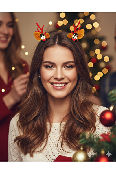 DODOMAR Set de 2 catarame de Anul Nou cu urechi de cerb – Accesoriu de păr ca...