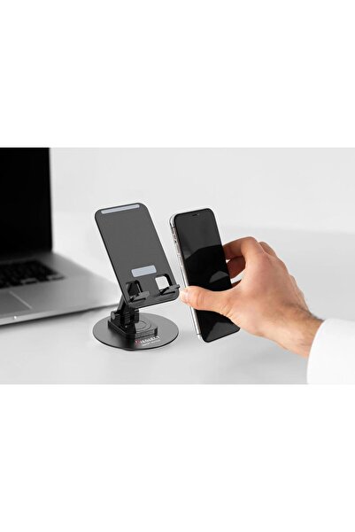 Kieslect حامل هاتف مكتبي، حامل قابل للطي والتعديل، وسادة سيليكون مانعة للانزلاق