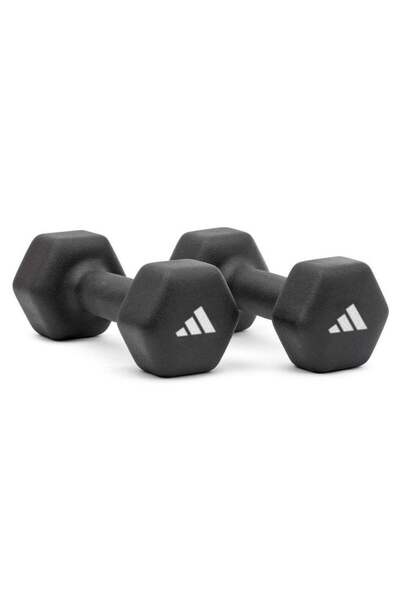 adidas Dumbbell 5 Kg, Neoprene Coated, Hexagonal Design for Safe and Controlled Strength Training