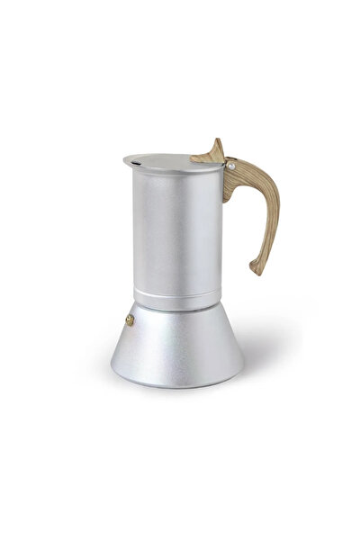 Fissman espresso maker, aluminum, 15.5x12x20 cm, 300 ml, 6 servings, silver/brown