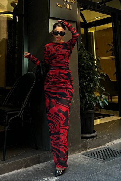 Sindimoda Doruk Με σούρες Τούλι Μάξι Φόρεμα 28596