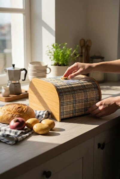 kmskumsar Ahşap Çift Bölmeli Patates Soğan Saklama Kutusu