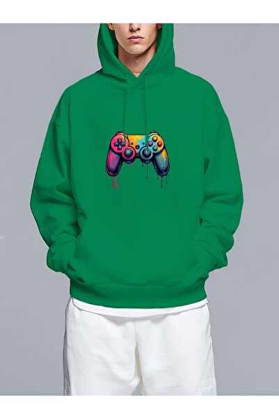 MIXSNOW سويت شيرت بغطاء رأس مطبوع قصة فضفاضة - نمط كاجوال عصري - هودي مريح بر...