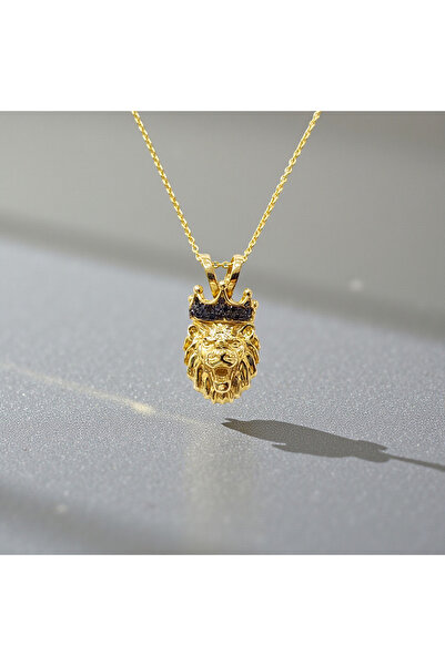 NOVA GRUP MÜCEVHERAT ASLAN FİGÜRLÜ SİYAH TAŞLI 14 AYAR ALTIN