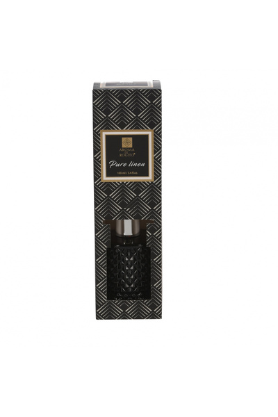 Aroma Di Rogito odorizant de cameră, sticlă/ratan, 100 ml, in pur, negru