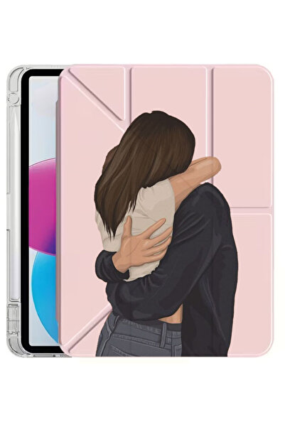 Cekuonline Apple iPad Air 11 2025 M3 Kılıf Desenli Uyku Modlu Kalem Bölmeli S...