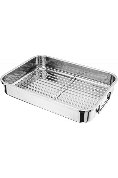 JUDGE tavă de copt, oțel inoxidabil, 36x26x6 cm, argintie