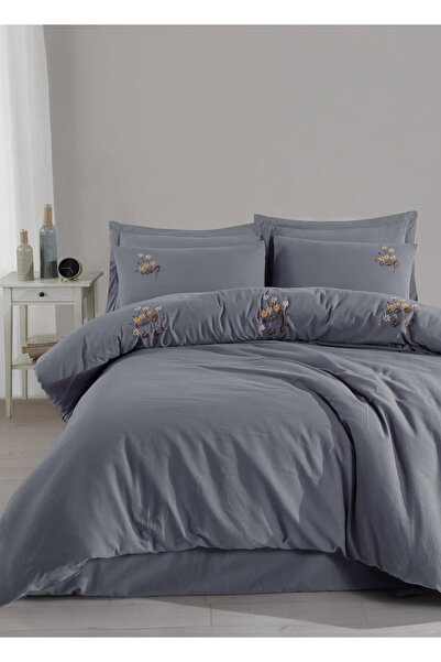 Şaheser Home Collection Set de lenjerie de pat cu broderie Poppy, broderie fl...