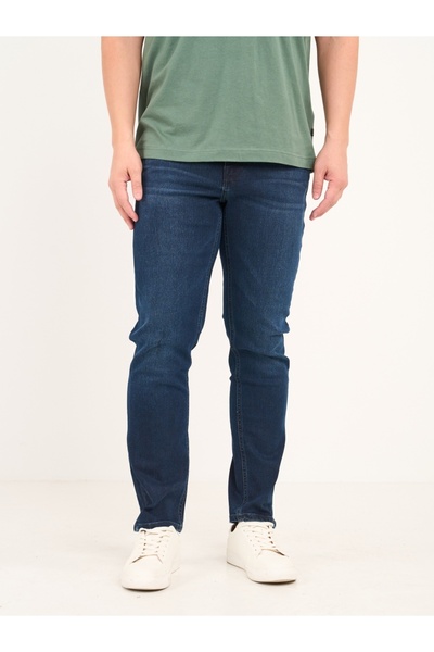 KVL by KENVELO Blugi barbat straight cu aspect decolorat