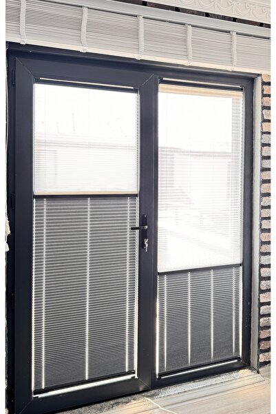 Home 14 mm Gece Gündüz Plicell Perde ( Tül & Güneşlik ) / Lattice03 - Moon01 )