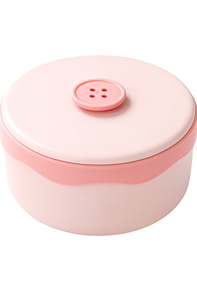 iğne izi Kompakt Dikiş Seti– İğne Makas Mezura İğne Geçirici ve Saklama Kutu Tamirat&Onarım Seti pembe