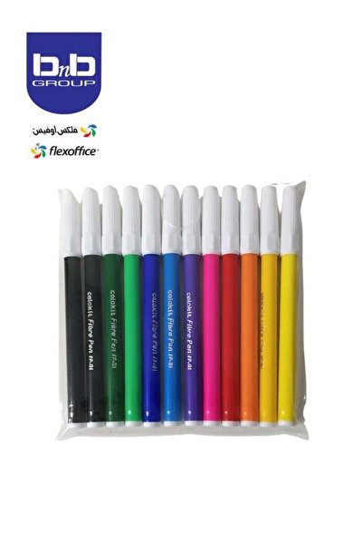 FLEXOFFICE مجموعة أقلام رسم بالألوان المائية مكونة من 12 لونًا (FP-CX01)