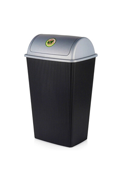 Excellent Houseware waste bin, plastic, 38x30x64 cm, 38 l, black/grey
