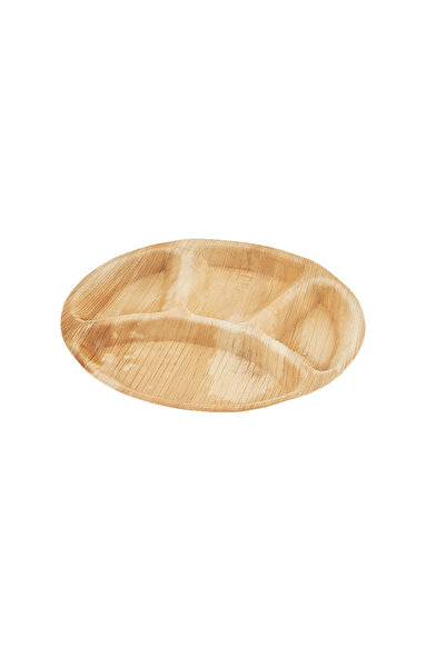 JUDGE Set de 6 tăvi de servire compartimentate Pure Leaf, frunze de palmier, 30 cm, maro