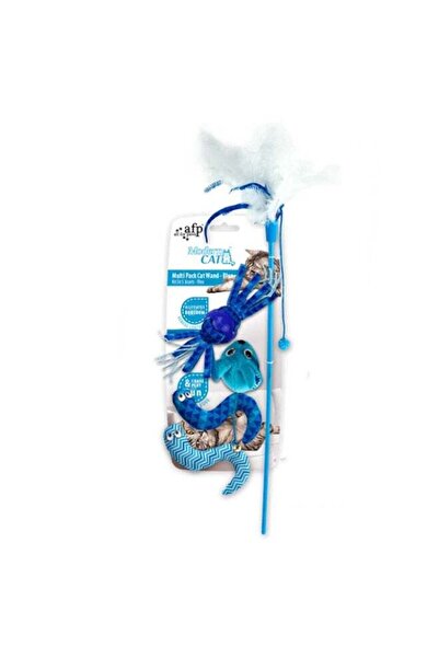 All For Paws عصا أجنحة سحرية للقطط العصرية باللون الأزرق