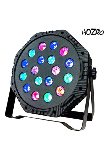 HOZRO Stage Light, 18 RGB LEDs, laser effect, dimmable, compact
