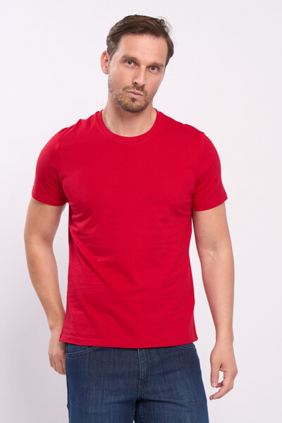 KVL by KENVELO Men's short-sleeved T-shirt in solid color