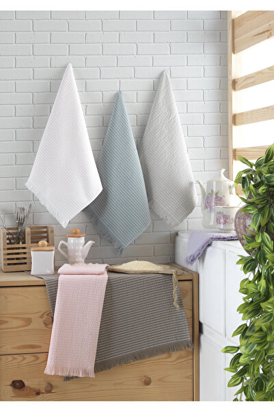 Şaheser Home Collection Cocco 6’lı Jakarlı Mutfak Peçetesi, %100 Pamuk, İnce ...