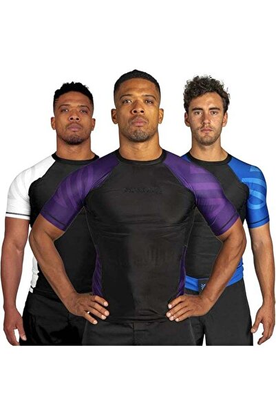 Sanabul Essential Short Sleeve Compression Shirt for Men (Small, Purple)