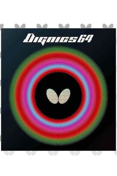 BUTTERFLY مطاط تنس الطاولة ديجنيكس 64، أسود احترافي مقلوب (2.1 مم)