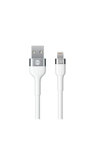 Forever Flexible charging and data transfer cable, USB to Lightning, 1.0 m, 2.4A, white
