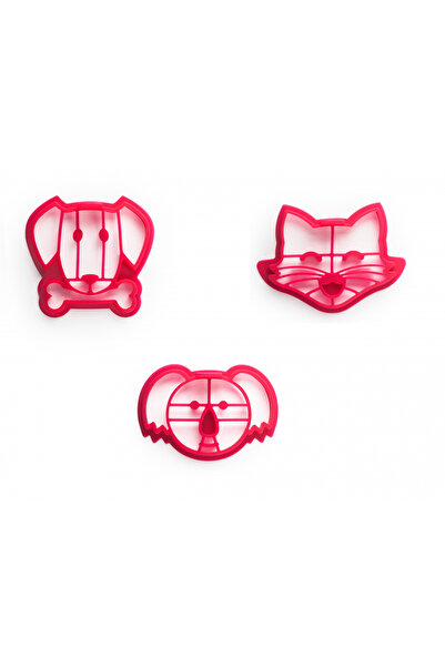 iBiLi Σετ 3 φόρμες για τηγανίτες Ibili-Various, σιλικόνης, 11x12 εκ., ροζ