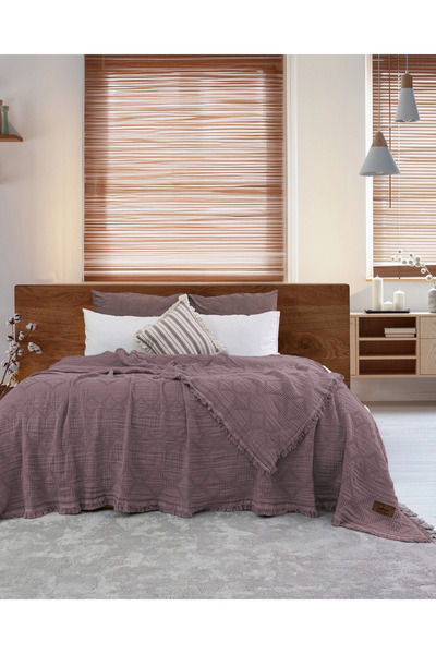 Şaheser Home Collection Oscar Müslin Yatak Örtüsü, %100 Pamuklu Müslin Battan...