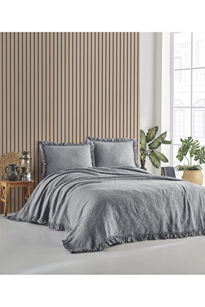 Şaheser Home Collection Σετ κάλυμμα κρεβατιού Ilda Jacquard, με λεπτομέρεια β...