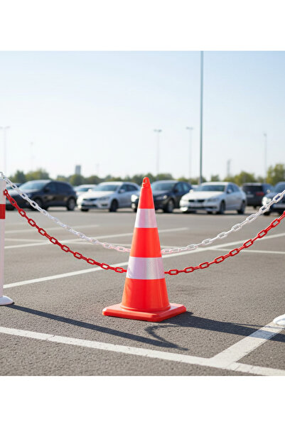 ALSALAR 75cm TRAFİK KONİSİ yol dubası TRAFİK DUBASI otopark dubası esnek, ela...