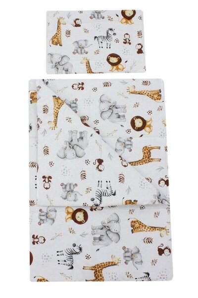PRICHINDEL Lenjerie de pat din 2 piese, Prichindel, girafă, 120 x 60 cm