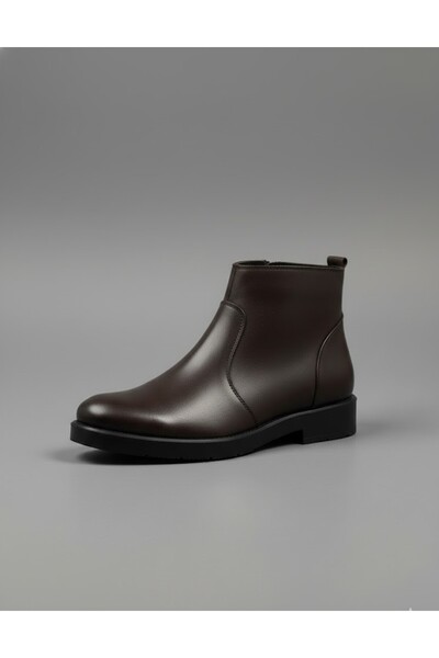 BESS SHOES Genuine Leather Laceless Men's Boots |   Orthopedic, Waterproof, Non-Slip Sole, Comfortable Winter Boots