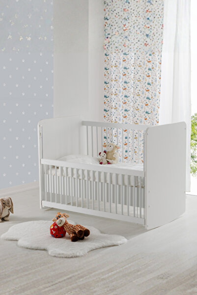 Babywhen Sallanır Sabitlenir Anne Yanı Bebek Beşiği 60x120 cm | 4 Kademeli Yükseklik Ayarı | Yatak Dahil