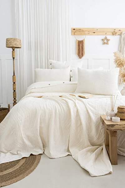 Şaheser Home Collection Σετ κουβερλί Janna Jacquard, με απαλή υφή, 100% βαμβα...