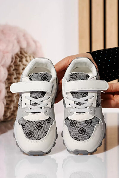 Zaira Λευκά παιδικά πάνινα παπούτσια από οικολογικό δέρμα Britney #21023 - 31