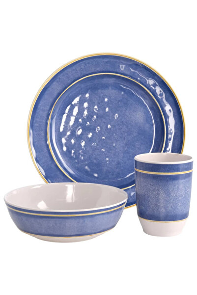 Redcliffs set de veselă din melamină, 12 piese, albastru
