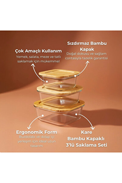 Bambum Lavi Kare 3 Piece Storage Container Set