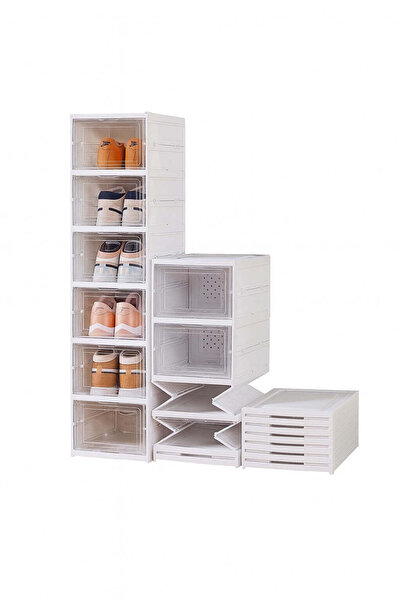 Tenzo Organizator de încălțăminte pliabil cu 6 straturi – Depozitare din plas...